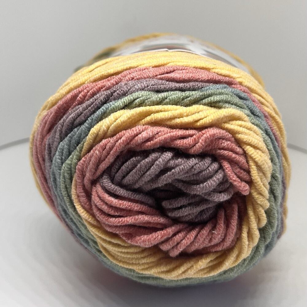 Rainbow Segment Dyed Yarn, Cotton Acrylic Blend, Fall Colors
